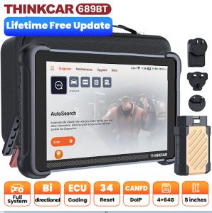 THINKCAR THINKSCAN 689BT obd2 scanner universal all full system Car Diagnostic Tool CANFD DOIP Bi-directional ECU Coding 34 Reset