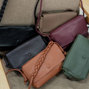 Soft Top Layer Cowhide Shoulder Bag Crossbody Bag Womens Bag Six Colors Forest System Casual Magnetic Buckle Closure Small Size