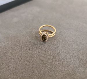 DaVee | Rose gold double ring with golden letters