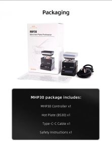 Miniware | MINIWARE MHP30 Mini Hot Plate Preheater 3*3cm Heating Area Constant Temperature Soldering Iron Station 300℃ Intelligent Heating
