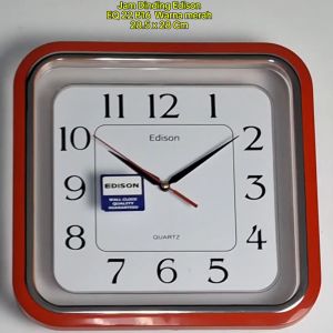 Jam Dinding Edison EQ 22 B16 Ukuran 28.5cm x 28cm