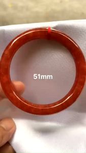 Vòng Cẩm Thạch Đỏ Đẹp A Ni 51mm x chột 8mm màu đỏ bông tươi sáng bóng đẹp nữ 50kg - 53kg đeo mệnh hỏa mệnh thổ đeo xuất sắc đẹp món quà tặng ý nghĩa có 890k ạ