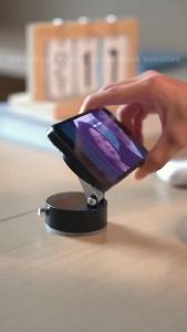 🐻DAILY2U🐻 Vacuum Suction Phone Holder Cup Magnetic Mobile Phone Holder High Quality Adjustable Car Navigation Holder Portable Foldable Adsorption Bracket Vacuum Magnetic Suction Phone Mount Foldable Phone Holder for Car/Gym/Mirror Compatible with iPhone