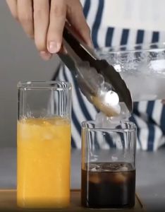 LIVING HOME Gelas Kopi Cafe Unik Gelas Kotak Aesthetik Gelas Minum Gelas Kotak Beling Gelas Kotak 350ml Cangkir Mug Cocktail Borosilicate Gelas Caroon Square