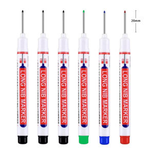 6 Cái/bộ Lỗ Sâu 20 Mm Dài Đầu Ngòi Bút Đánh Dấu Chống Thấm Nước Đa Năng Cho Kim Loại Đục Lỗ Bút Phòng Tắm Gỗ Trang Trí