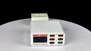 6 USB Charger HUB Charge 6 Device At Same Time LED Screen Display Show Charge Voltage Current USB Fast Charger