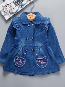 Áo Khoác Denim Dài Tay Mùa Xuân 2020 Cho Bé Gái Áo Khoác Ngoài Trẻ Sơ Sinh Áo Khoác Ngoài Trẻ Em Từ 0-4 Tuổi Thiết Kế Phong Cách Hàn Quốc