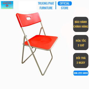 Ghế gấp Trường Phát G30 màu đỏ Nhựa cao cấp Khung thép sơn tĩnh điện ghế xếp gọn cao cấp