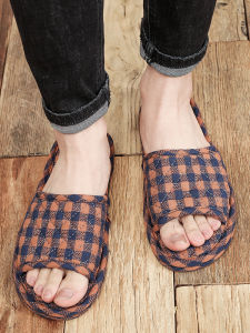 Large Size Slippers Indoor Home Silent Cloth Bottom Wooden Floor Brick Soft Bottom Noiseless Four Seasons Style Home Slippers