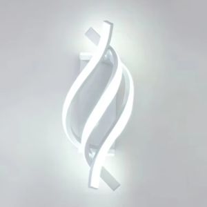 JOYINLED Curved Spiral Design LED Wall Lamp for Bedroom Bedside Corridor Living Room Staircase Corridor Lighting Fixtures