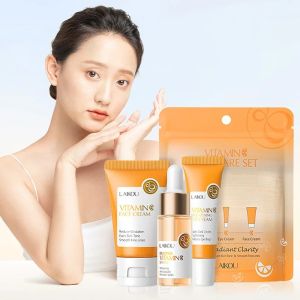 Bộ Dưỡng Da LAIKOU Vitamin C 3 Món/bộ - Kem Dưỡng Sáng Da Serum Dưỡng Ẩm & Kem Dưỡng Mắt Bộ Chăm Sóc Da Mặt Cho Mọi Loại Da