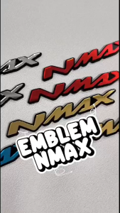 EMBLEM LOGO NMAX TIMBUL ACYRILIC 2 PCS TWO TONE TEBAL 4MM