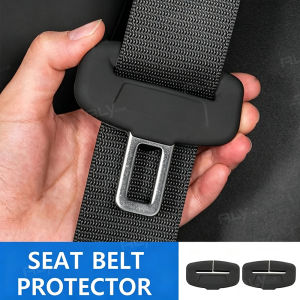 2Pcs Universal Car Seat Belt Buckle Protector Full-Wrapped Rubber Anti-Scratch Clip Cover for Sedan SUV Car Interior Accessories