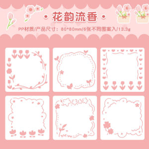 Flower Hollow Stencil for Oil Pastel Drawing and Poster Making Cross Border Painting Template