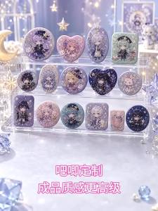 Custom Design Double Glitter Night-Glow Badge