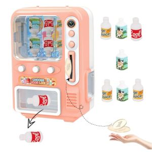 DADOMYD Multi-Functional Drink Vending Machine Toy Mini Automatic Coin-Operated Doll House Furniture Decor Gifts Drinks Prop Vending Machine Toys