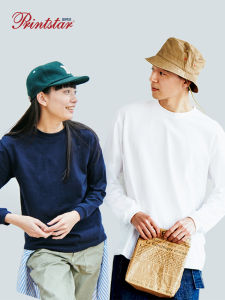 Printstar | Heavy Weight Japanese Style Solid Color Mens Long Sleeve T-Shirt