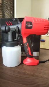 Semprotan Cat Elektrik TROODON 12V 500W Warna Merah dengan Gaya Tangan dan Lampu LED