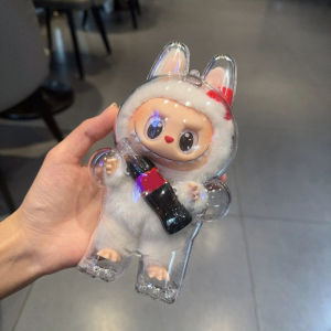 NEW Transparent Protective Case For LABUBU V4 PIN FOR LOVE Series Vinyl Plush Doll Dust Cover Storage Box For LABUBU Accessories