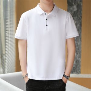 ROMON | เสื้อยืดคอโปโลผู้ชาย ผ้าฝ้ายแท้ บาง ลำลอง แขนสั้น คอปก ผ้าไหมน้ำแข็ง แฟชั่นฤดูร้อน แห้งเร็ว ลำลอง แขนสั้น คอปก