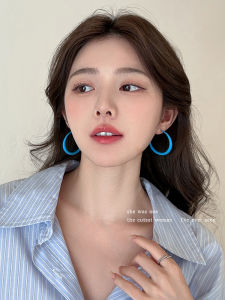 Colorful Personalized Earrings: Stylish Large Hoop Earrings with Exaggerated Design for Women High-End Feeling Dangle Earrings