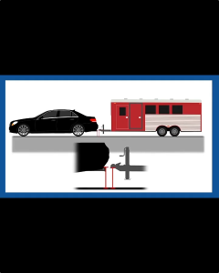 UNIVERSAL Heavy Duty Steel Trailer Towing Tool Trailer Hitch Mount with 2-Inch Ball & Pin Fits 2-in Receiver7500 lbs 2" Drop