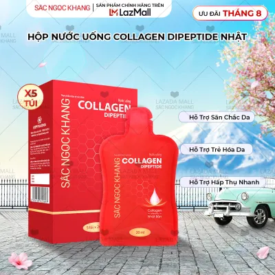 Collagen Nước Dipeptide Sắc Ngọc Khang hấp thu nhanh chống giúp trẻ hóa làn da - săn chắc và sáng mịn da II