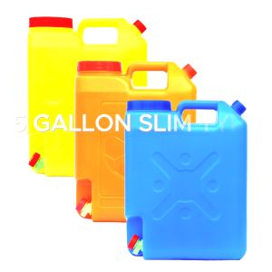 Water Container 5 Gallons Slim Container Rotary Faucet with Different Color Variations