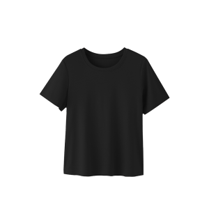 MiiOW | Cat Lady Black Short Sleeve T-Shirt Women Summer Casual Shoulder Top Half Sleeve Shirt Simple Style Inner Wear Base Tee