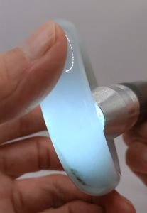 100% Authentic Brand New Set *2 Certificates Burmese Jade Bangle "A" Grade (Size Diameter 62.5mm) Very Beautiful Bluish-purple Base Color "Piauhua飘花" Large Diameter Broad Body Rarely Available High Translucency Exquisite *Free original authenticated certs