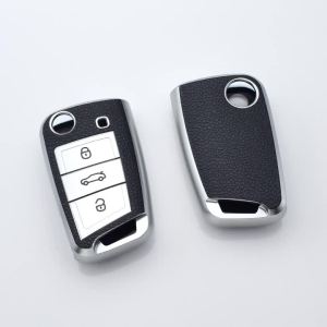 For VW Golf 7 GTI POLO T-Cross T-Roc Touran Tiguan Skoda Octavia Rapid Kodiaq Fabia Seat Ibiza Leon Ateca Arona Key Case Cover