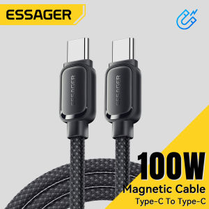 Essager 100W/60W Type C to C Cable Data Transfer PD Super Fast Charging Cable for Xiaomi Huawei Samsung iP15 Laptops