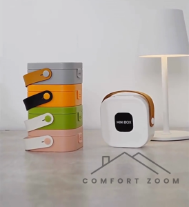 Mini Jewelry Box with Leather Handle / Women Portable Small Travel Jewelry Box / Waterproof Jewelry Storage Case