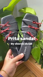 Sandal Flat Wanita Straps Tali Kekinian Pita Coqquete Empuk Korean Style Slip On Terbaru 2025