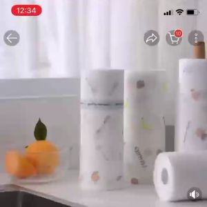 CHB Washable Lazy Rag Reusable For Cleaning 50pcs Sheet Random Design