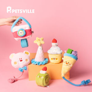 PETSVILLE | Crinkle Squeak Teething Stash Pet Toy