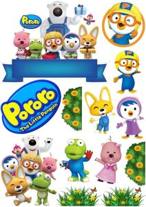 Topper Ulang Tahun Pororo (Custom Nama)