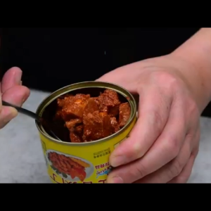 Gulong Kiub Babi Berempah 142g Makanan Segera Makanan Dalam Tin / Spiced Pork Cubes 142g Instant Food Canned Food