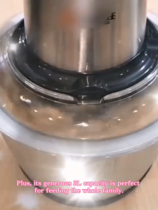 600W Electric Food Processor (3L) - Stainless Steel Meat Grinder & Vegetable Chopper with 4 Quadruple Blades