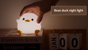 【New Arrival】 Kids Night Light Silicone Duck Shape Eye Caring Soft Glow Bedroom Decor