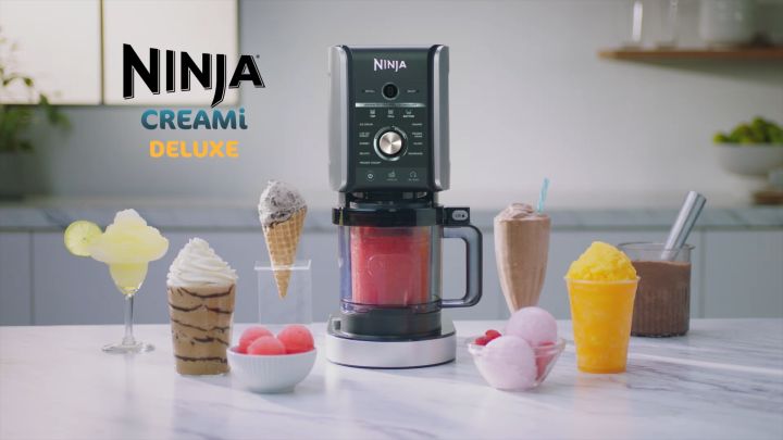 เครื่องทำไอศกรีม Ninja CREAMi Deluxe นำเข้าจากยุโรป Ice Cream Maker and Frozen Dessert Maker with 3 Tubs, 10 Functions