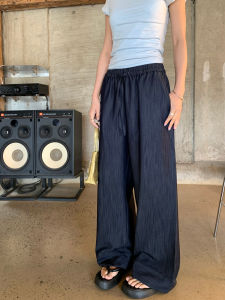 WHYSTUDIO Retro American Fashion Bamboo Node Jeans Straight Leg Wide Leg Pants Slimming Leg Lengthening Elastic Waist