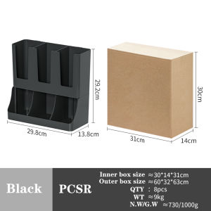 6 Compartment Upright Break Room Coffee Condiment and Cup Storage Organizer Cup and Lid Organizer for Break Room Office Home