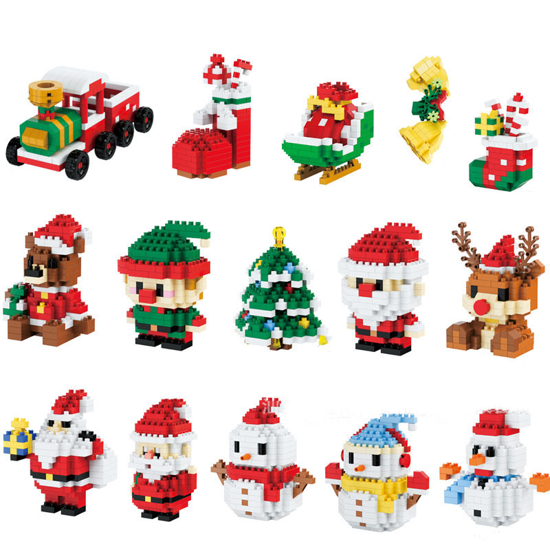 Santa Claus Christmas tree building blocks a variety of styles to choose from boys and girls gift toys(NO BOX)