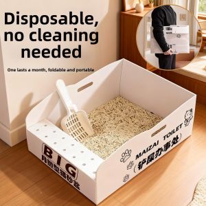 NAIFUNA | Portable Foldable Disposable Cat Litter Box