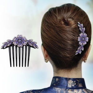 Elegant Korean Style Hair Comb Disk Hair Styling Tool Anti-Slip Diamond in the Back of the Head Mom Model Hair Clip