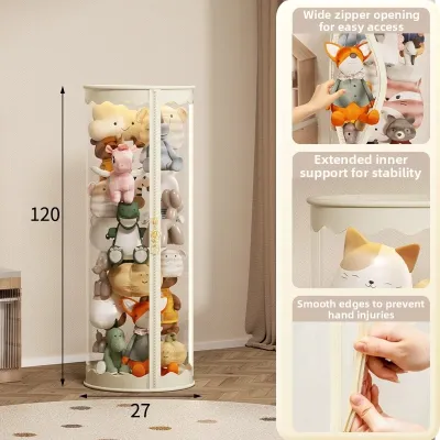 Jokooan | Transparent Toy Storage Bin For Children Plush Dolls