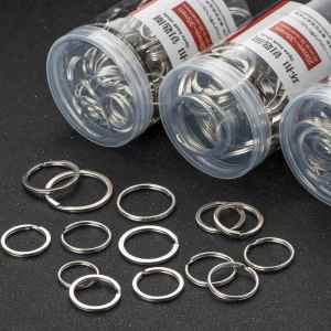 High-Quality Carbon Steel Key Ring Loop Metal Flat Ring Car Key Holder Stainless Steel Thickened Rust-Resistant Key Ring Steel Circle