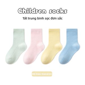 Vớ Bé Trẻ Em Mid-Calf Cotton Thoải Mái