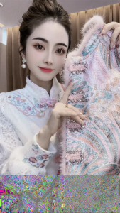 New Chinese Style Fashion Set High End Heavy Cotton Vest Beautiful Small Shirt Autumn Winter New Arrival Ladies Suit